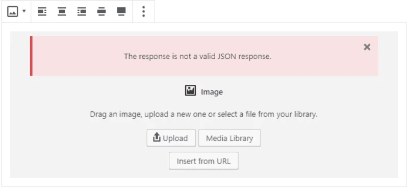 The Response Is Not A Valid JSON Response Image Upload Error WordPress